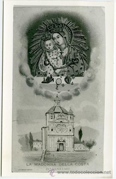 Postales: La Madonna della Costa di San Remo. Foto a&ntilde;os 60. 13,8x8,8 cm.