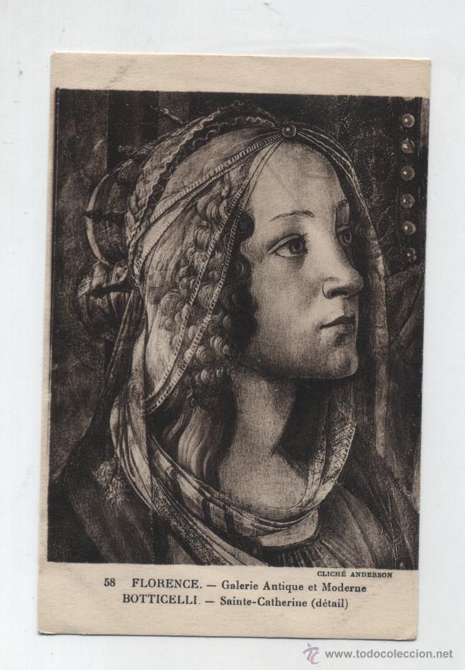 Postales: Florence.- Botticelli.- Sainte Catherine. - Foto 1
