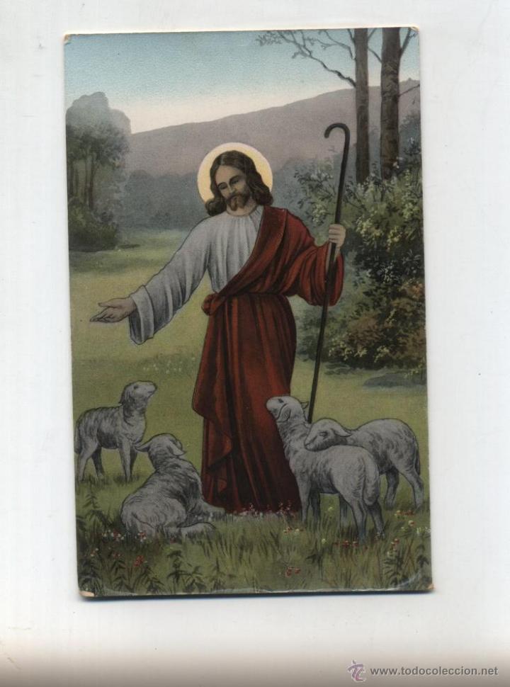 Postais: El Buen Pastor. Franqueado y fechado en 1911.