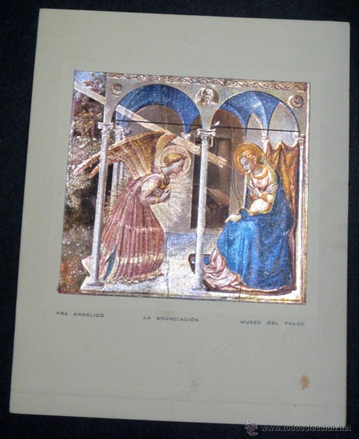 Postales: POSTAL LA ANUNCIACI&Oacute;N FRA ANG&Eacute;LICO MUSEO DEL PRADO A&Ntilde;O 1961
