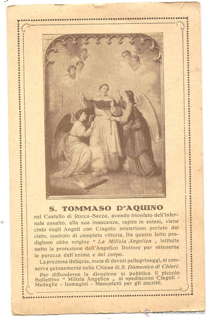 Postales: Santo Tom&aacute;s de Aquino. Postal antigua