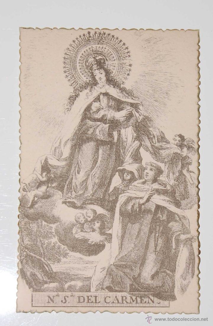 Cartoline: ESTAMPA GRABADO NTRA. SE&Ntilde;ORA DEL CARMEN // A&Ntilde;OS 40