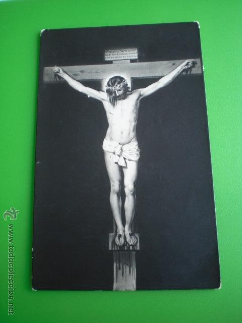 Postales: BELLA TARJETA POSTAL ANTIGUA CRISTO CRUCIFICADO VELAZQUEZ CIRCULADA