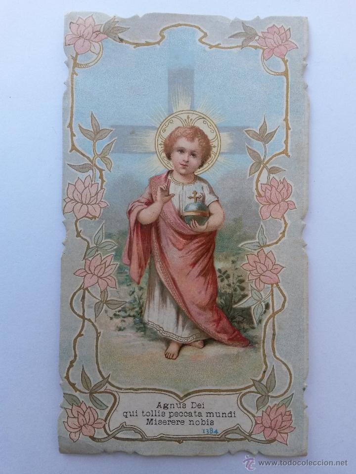 Postales: Estampa troquelada del ni&ntilde;o jesus