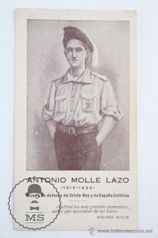 Postais: Antiguo Recordatorio - Antonio Molle Lazo - Oraci&oacute;n - Medidas 12 x 6,5 Cm