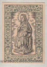 Postales: Estampa recordatorio de la Virgen de Santa Maria de l&rsquo; Estany