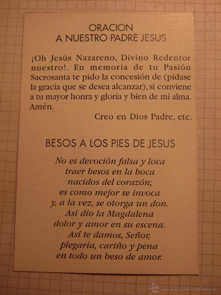 estampa - nuestro padre jesus nazareno - oracio - Buy Religious postcards  and in memoriam cards on todocoleccion