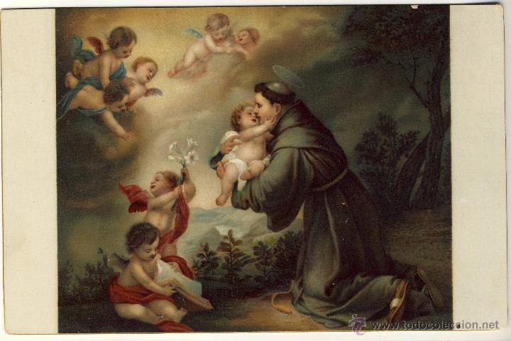 Postales: ANTIGUA POSTAL.- SAN ANTONIO DE PADUA.-DE MURILLO.- IMPRESA EN BERL&Iacute;N.- SIN USAR.-