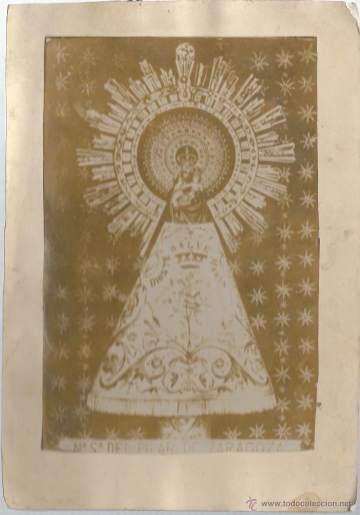 Postales: EXTRAORDINARIA FOTO POSTAL ANTIGUA SOBRE CARTON - LA VIRGEN DEL PILAR - FOTO ...