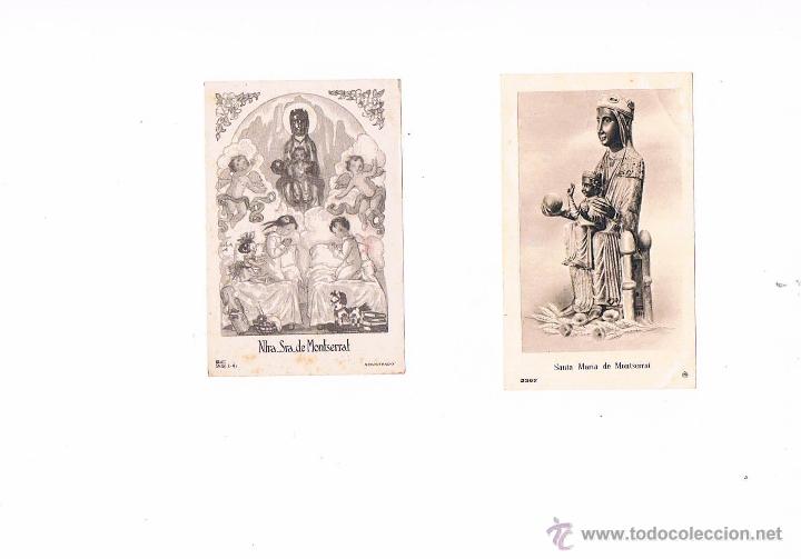 Postcards: LOTE 2 ESTAMPAS RELIGIOSAS ANTIGUAS SANTA MAR&Iacute;A DE MONTSERRAT VIRGEN RELIGI&Oacute;N **