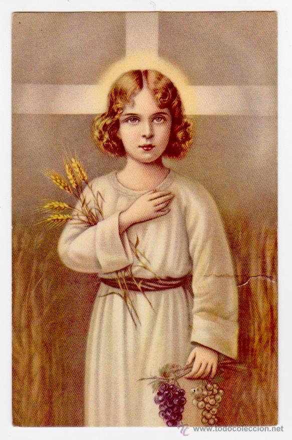 Postales: NI&Ntilde;O JES&Uacute;S CON RAMILLETE DE TRIGO Y UVAS. NB 582