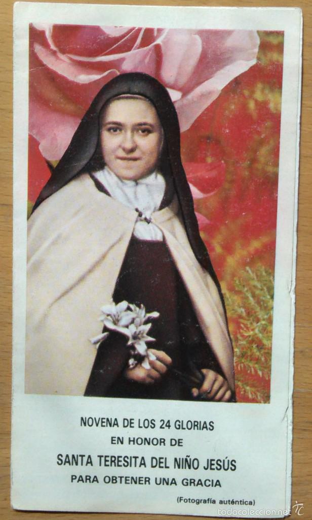 Postales: SANTA TERESITA DEL NI&Ntilde;O JESUS - ESTAMPITA DIPTICO