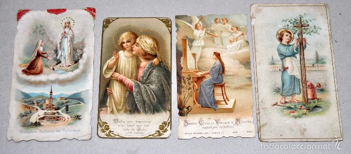 Postales: LOTE DE 58 ESTAMPAS RELIGIOSAS - Foto 3