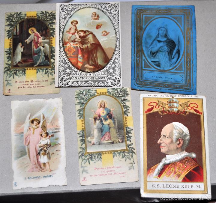 Postales: LOTE DE 58 ESTAMPAS RELIGIOSAS - Foto 8