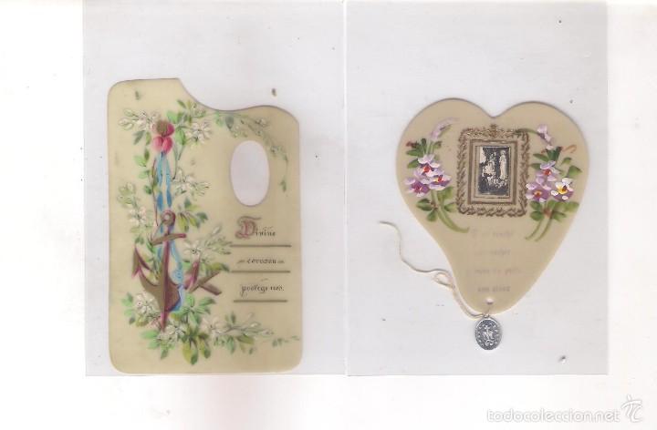 Postales: ESTAMPAS RELIGIOSAS PINTADAS EN CELULOIDE . - Foto 1