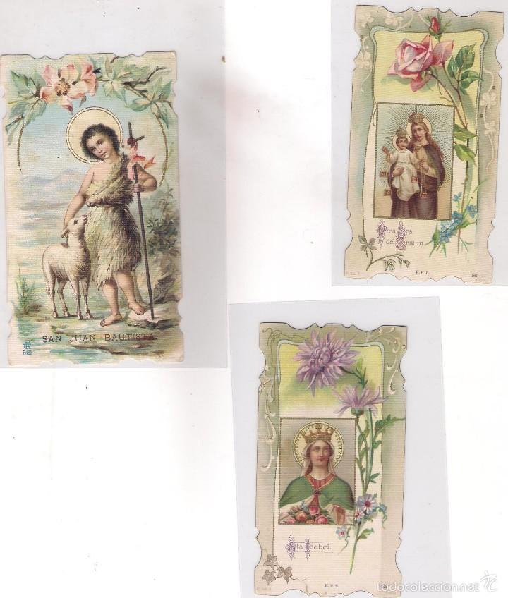 Postales: LOTE DE 3 ESTAMPAS RELIGIOSAS. - Foto 1