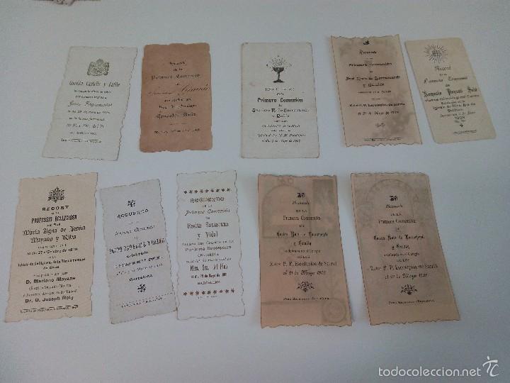 Postales: Diez estampitas religiosas de la d&eacute;cada de 1900. - Foto 3