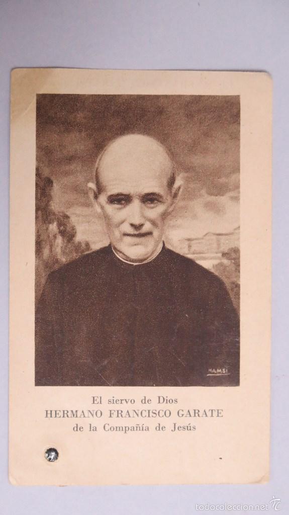 Postais: ESTAMPA RELICARIO DEL H. FRANCISO GARATE DE LA COMPA&Ntilde;IA DE JESUS