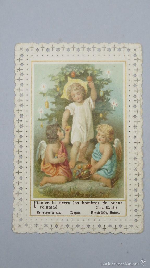 Postais: ANTIGUA Y PRECIOSA ESTAMPA NAVIDE&Ntilde;A DE NI&Ntilde;O JESUS Y ORACION