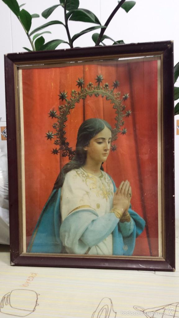 Postkarten: antiguo marco con estampa religiosa