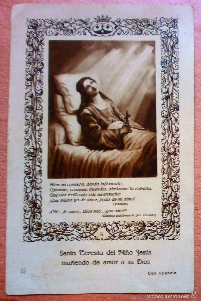 Postales: ES 17 Antigua estampa de Santa Teresita del Ni&ntilde;o Jes&uacute;s