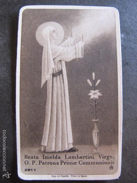 estampa religiosa antigua beata imelda lamberti - Buy Religious postcards  and in memoriam cards on todocoleccion