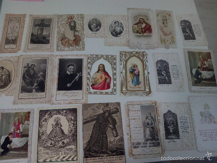 Postales: 21 Estampitas religiosas troqueladas - Foto 2