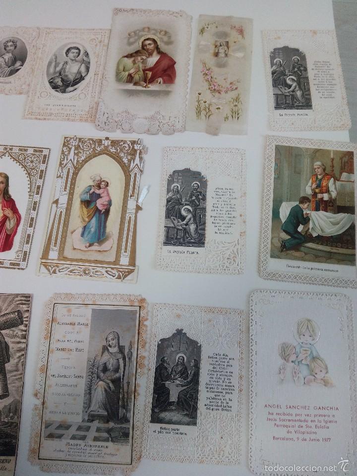 Postales: 21 Estampitas religiosas troqueladas - Foto 3