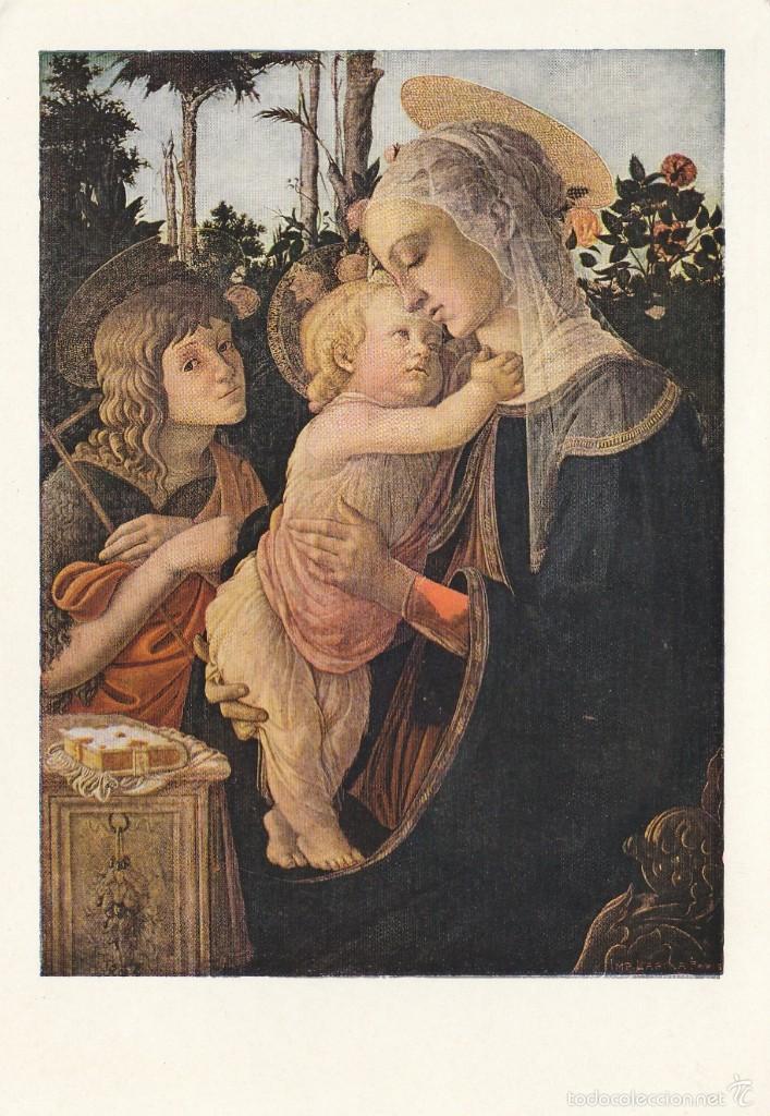Postales: LA VIRGEN NI&Ntilde;O JESUS SAN JUAN - N&ordm; 5417 - ED. NOMIS - BOTTCELLI - A&Ntilde;OS 60 - NUEVA