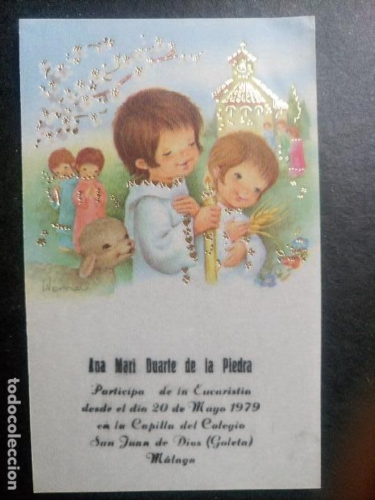 Postales: Bonita estampa recuerdo recordatorio comunion Vernet 1979