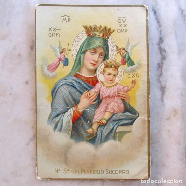 Postales: Antigua postal de Nuestra Se&ntilde;ora del Perpetuo Socorro