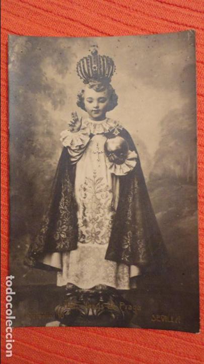 Postales: ANTIGUA FOTO POSTAL.NI&Ntilde;O JESUS DE PRAGA.SEVILLA. LA INDUSTRIAL FOTOGRAFICA.VALENCIA.A&Ntilde;OS 20