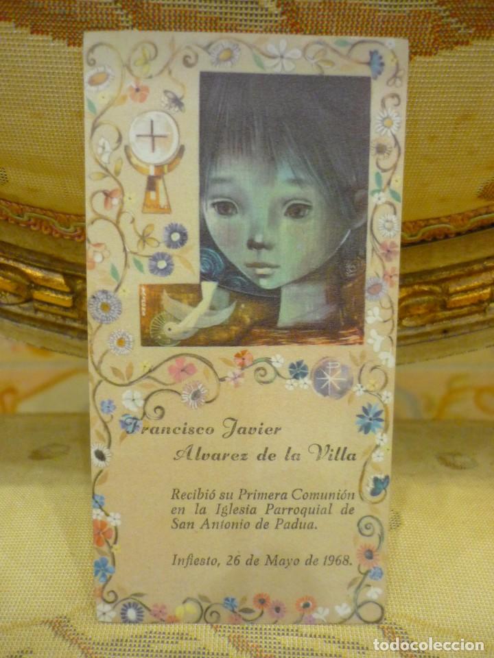 Postales: RECORDATORIO DE 1&ordf; COMUNI&Oacute;N IGLESIA SAN ANTONIO DE PADUA, INFIESTO (ASTURIAS) 1.968.