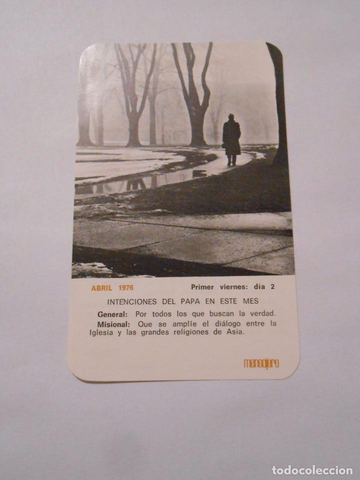 Postales: INTENCIONES DEL PAPA EN ESTE MES. EDITORIAL MENSAJERO. 2 ABRIL 1976. TDKP8