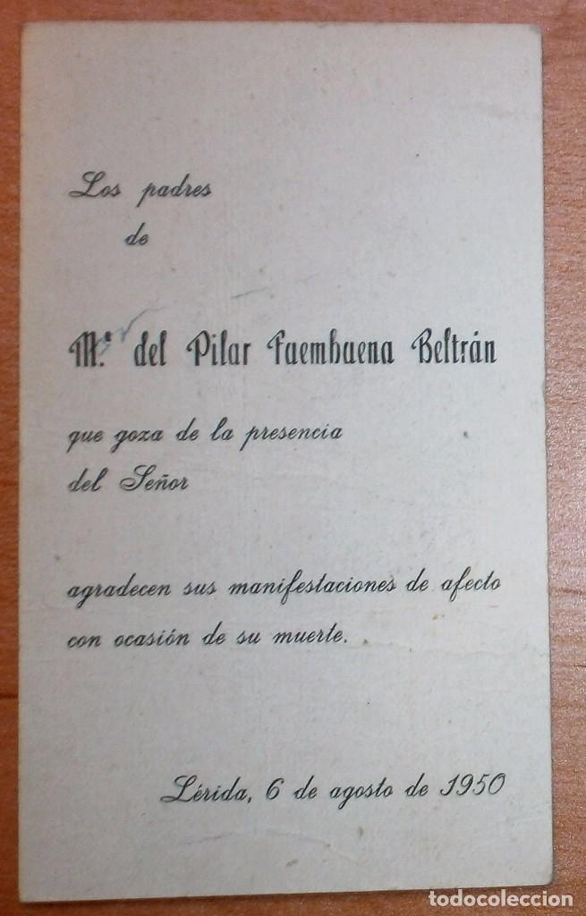 Postcards: R 16 Estampa Recordatorio Agradecimiento 1950