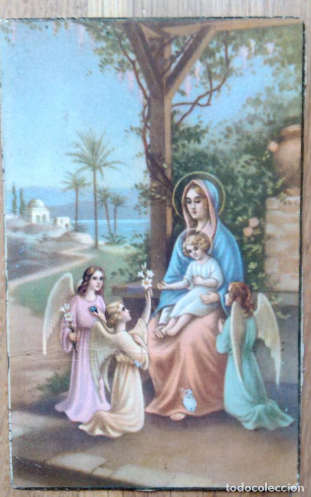 Postales: VIRGEN MARIA, NI&Ntilde;O JESUS Y ANGELES