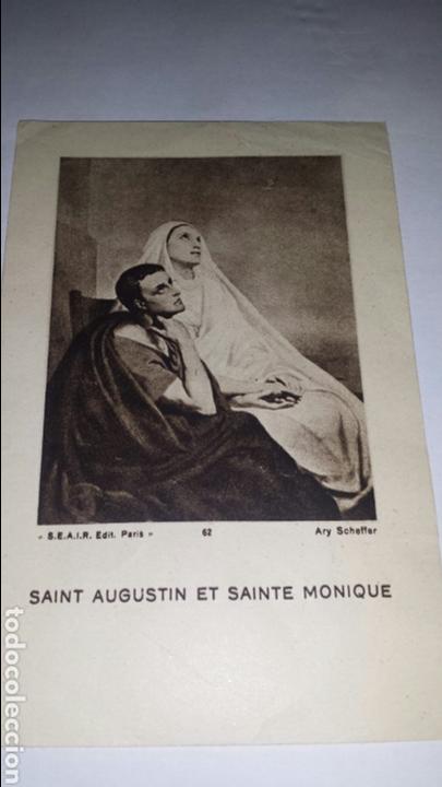 Postales: Antigua estampa a&ntilde;os 20 SAN AGUSTIN Y SANTA MONICA