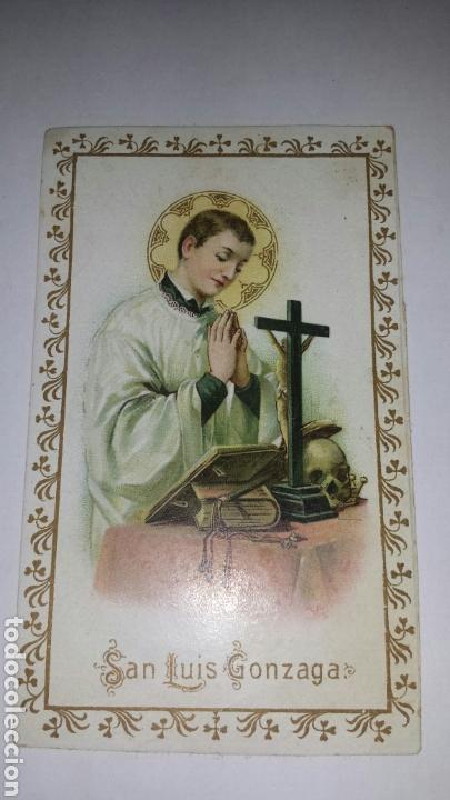 Cartoline: San Luis Gonzaga. 1916. Decoraci&oacute;n en dorado
