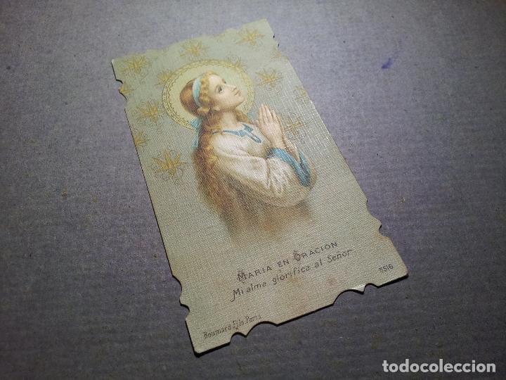 Cartes Postales: estampa recordatorio de MARIA EN ORACION  ,boumard fils-paris n&ordm; 5516
