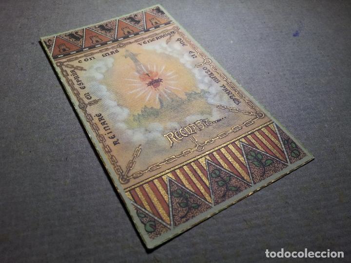 Cartes Postales: antigua estampa recordatorio con dorados, 12 x 7 aprox....serie limitada a&ntilde;os 40 ..reverso limpio !!