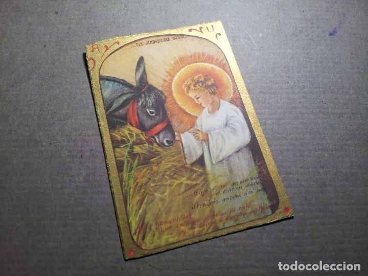 Cartes Postales: antigua estampa recordatorio con dorados, 10 x 7 aprox....serie limitada a&ntilde;os 40 ..reverso limpio !!