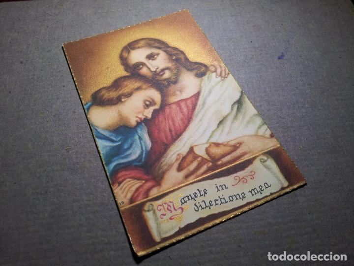 Cartes Postales: antigua estampa recordatorio con dorados, 12 x 8 aprox....serie limitada a&ntilde;os 40 ..reverso limpio !!