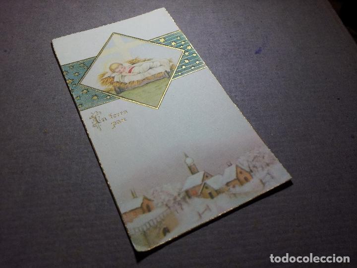 Cartes Postales: antigua estampa recordatorio con dorados, 12 x 7 aprox....serie limitada a&ntilde;os 40 ..reverso limpio !!