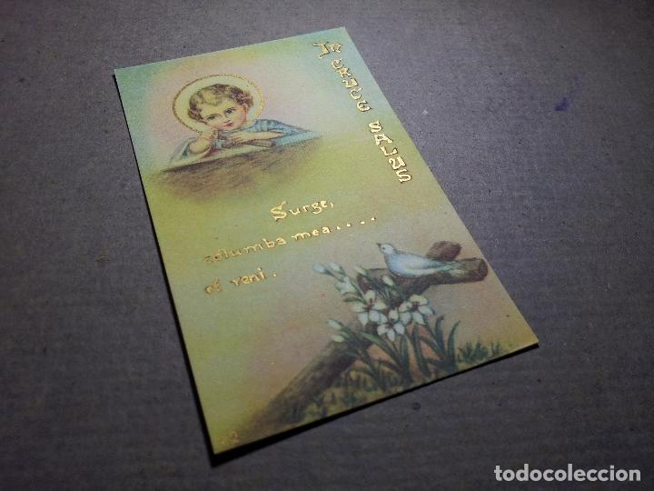 Cartes Postales: antigua estampa recordatorio con dorados, 10 x 6 aprox....serie limitada a&ntilde;os 40 ..reverso limpio !!