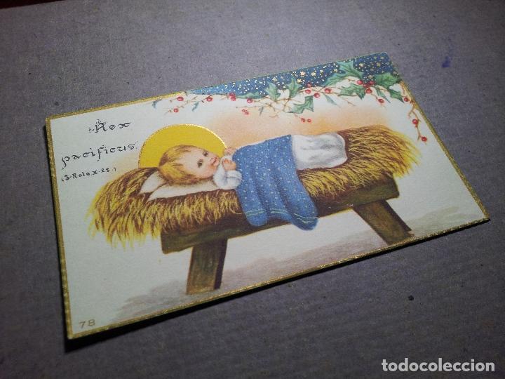 Cartes Postales: antigua estampa recordatorio con dorados, 12 x 8 aprox....serie limitada a&ntilde;os 40 ..reverso escrito
