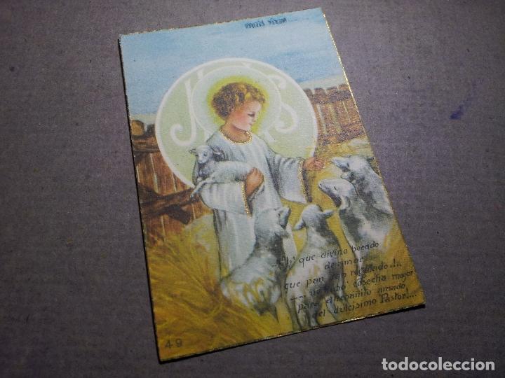 Cartes Postales: antigua estampa recordatorio con dorados, 10 x 7 aprox....serie limitada 1948 ..reverso escrito