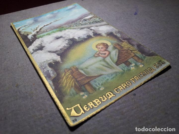 Cartes Postales: antigua estampa recordatorio con dorados, 12 x 8 aprox....serie limitada a&ntilde;os 40 ..reverso limpio !!