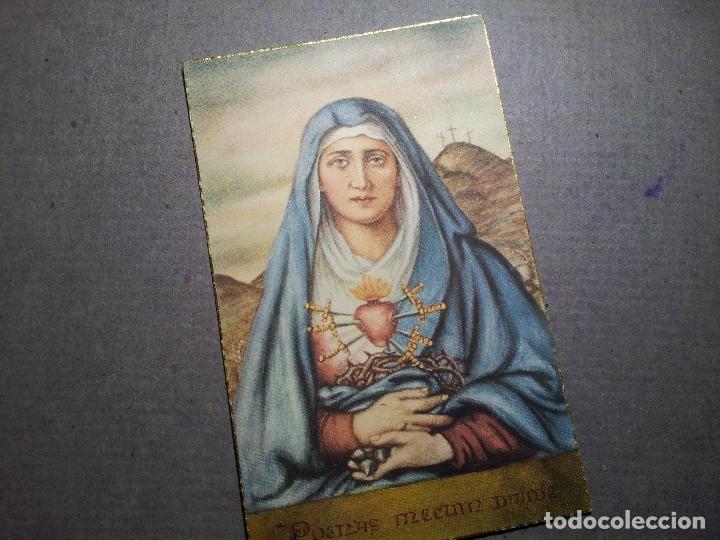 Cartes Postales: antigua estampa recordatorio con dorados, 12 x 8 aprox....serie limitada a&ntilde;os 40 ..reverso limpio !!