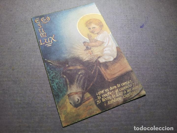 Cartes Postales: antigua estampa recordatorio con dorados, 10 x 6 aprox....serie limitada a&ntilde;os 40 ..reverso limpio !!