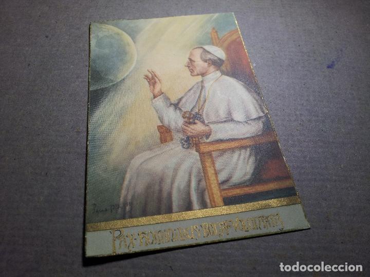 Cartes Postales: antigua estampa recordatorio con dorados, 12 x 8 aprox....serie limitada a&ntilde;os 40 ..reverso limpio !!